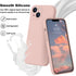 Ktele iPhone 13 Case, 6.1 inch Premium Liquid Silicone, Soft Microfiber Lining, Anti-Scratch, Pink Sand