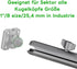 FANAUE Double Socket Arm for B Size 1" Ball Components, Compatible with RAM Mounts, Long Arm