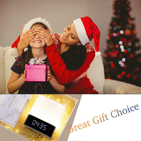 Night Lights Bluetooth Speaker, Alarm Clock Wireless Speaker, Touch Sensor Bedside Lamp, MP3 Music Player