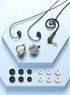In Ear Monitor Wired Headphone, CCZ BC02 Dynamic Driver Bass Wired Headphone, Professional Hifi Earphone, Silver Black