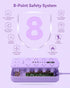 kakahigh 5 11 6 (24W/4.8A), Purple Extension Cord with Multiple Outlets- FT Lavender Power Strip, Girls Extension Cord