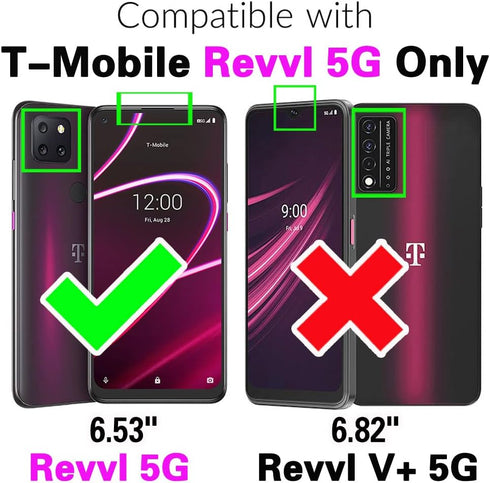 Asuwish Phone Case for T-Mobile Revvl 5G Cover Hybrid Rugged Shockproof Drop Proof Full Body Protective Heavy Duty Mobile Cell Accessories Tmobile Revvl5G T Mobile TCL Revel G5 T790W Women Men Purple