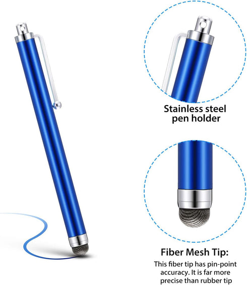 Outus 36 Pieces Stylus Pens, Fiber Tip Series for Universal Touch Screen Devices, Compatible with iPhone, iPad, Tablet
