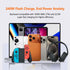 (3 Pack)240W 4.9FTBuilt-in USB C to USB C Invisible Stand Charging Cable Fast Charging Cable Phone Support Fast