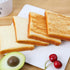 2 4.52X4.52X0.78 Inch Kisangel Simulated Bread Adornments Pcs Realistic Toast Model Ornaments for Photography Props