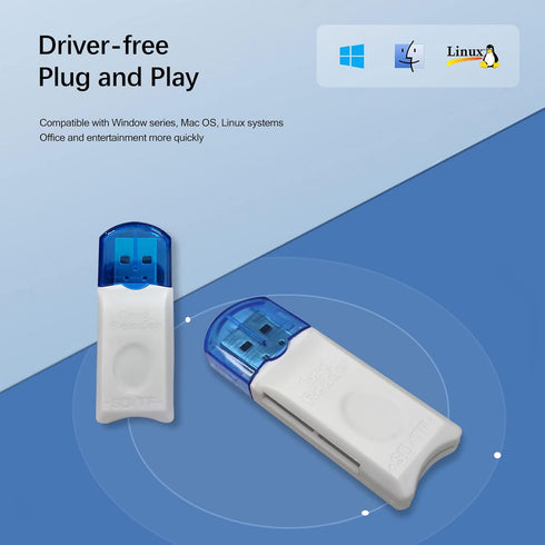 4 Pack USB SD Card Reader, Micro SD Card to USB Adapter, Card Reader for Camera Memory Card Reader