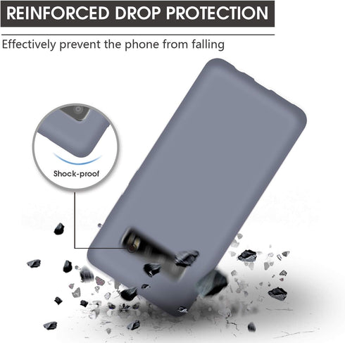 Abitku Compatible with Galaxy S10 Case, Liquid Silicone Microfiber Cloth Lining Full Body Cover with Screen & Camera