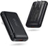Ultra Slim Flat Portable USB Wall Charger Plug - 2 Pack Black