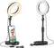 Mionondi Desk Ring Light with Telescopic Stand, Travel Desktop Hola Light for Phone