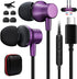 USB C Headphones with Mic, Wired Earbuds for Galaxy S24 S23 FE S22 S21 iPhone 15, Magnetic Noise Canceling in-Ear