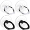 Cell Phone Ring Holder, Transparent 360° Rotation Finger Ring Kickstand for Most Phones, Tablets, and Cases (2 Silver +