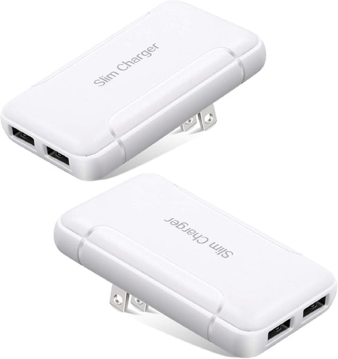 Excgood Flat USB Wall Charger - Slim USB Plug for Wall Outlet, Compatible