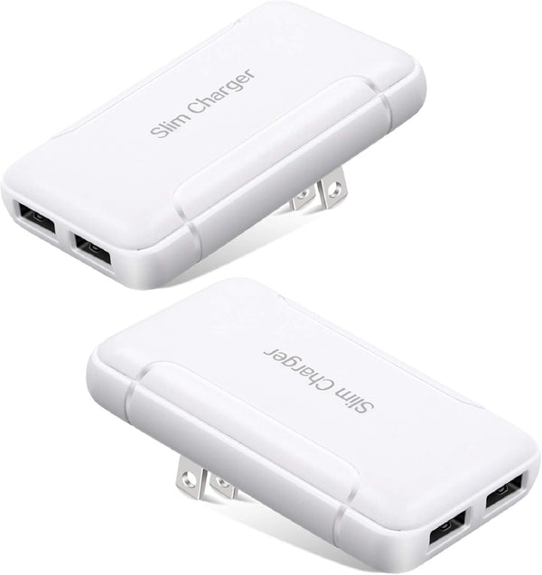 Excgood Flat USB Wall Charger - Slim USB Plug for Wall Outlet, Compatible