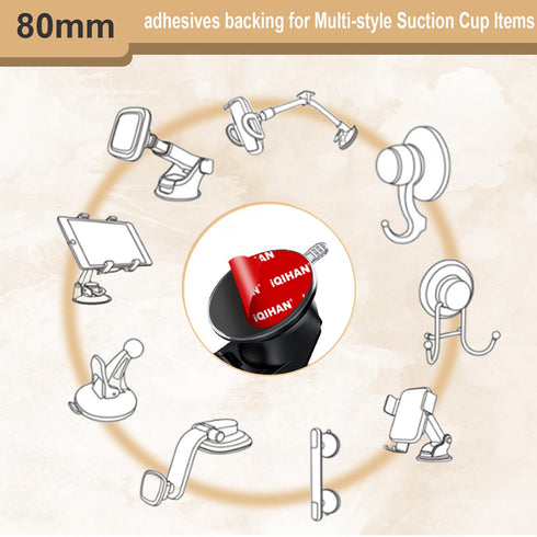 Extra Strong Adhesive Sticker Pads for Car Phone Mounts, 6pcs Double-Sided Very High Bond Circle Tape