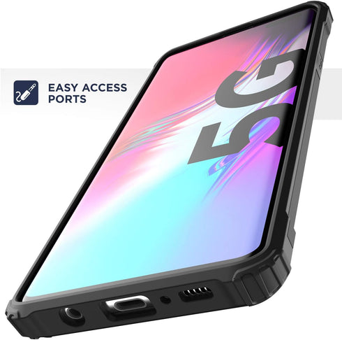 Heavy Duty Galaxy S10 5G Case (Scorpio Armor) Military Grade Rugged Protective Cover for Samsung S10 5G (Black)