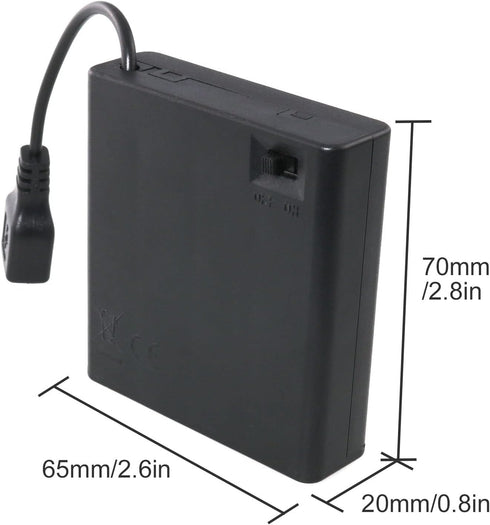 4 AA Battery Case Box Holder with ON-Off Switch USB Female Socket