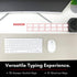 Macally Small Wireless Keyboard and Mouse Combo, Essential Work Duo, 2.4G White Keyboard and Mouse Wireless, 78 Key