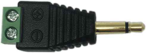 CERRXIAN 3.5mm TS Mono Male to 2 Pin Screw Terminal Female AUX Headphone Replacement Adapter (2-Pack)