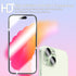 BIGFACE Compatible with iPhone 15 Plus, 2 + 2 Pack Screen Protector + Camera Lens Protectors, Premium HD Clear Glass