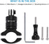 PULUZ Bike Camera Handlebar Mount for GoPro Hero 12/11/10/9/8/7/6, 360 Degree Rotation Aluminum Bicycle Bracket for DJI