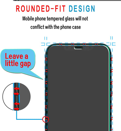 Slanku Tempered Glass Screen Protector for iPhone 12 Mini (5.4-inch) - 3-Pack, Easy Install, Bubble-Free, Case Friendly