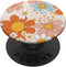 Vintage Retro White Orange Blue Floral Pattern Flower Love PopSockets Standard PopGrip