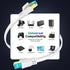 8 100 40Gbps 2000Mhz RJ45 Cat Ethernet Cable FT, Heavy Duty High Speed Internet Network Patch Cord, Shielded Flat LAN