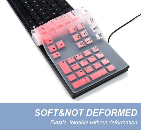 Keyboard Skin for Logitech K120 & MK120 Ergonomic Desktop USB Keyboard - US Layout, Waterproof, Anti-Dust