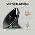Perixx PERIMICE-713 Wireless Ergonomic Vertical Mouse - 800/1200/1600 DPI - Right Handed, Recommended for RSI Users