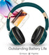 RAT TAIL Bluetooth Headset, Comfortable Over Ear Stereo Wireless Headphones with Mic, 20H Playtime, Deep Green