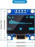 Drocoge 0.96 Inch 12864 128x64 I2C SSD1315 (5Pcs OLED Display Module LCD Screen IIC OLED Board Driver for Arduino