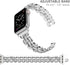 Moolia Elegant Metal Strap for Apple Watch Band, 38mm 40mm 41mm, Silver Fashion Replacement Strap
