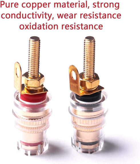 Atoplee 5 Pair Speaker Terminal Binding Post Banana Plug Socket Connector for Amplifier Speaker