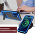 JGY iPhone 14 Pro Max IP68 Waterproof Case, Military Metal Stand Case with Screen Protector, Slim Full Cover, Blue
