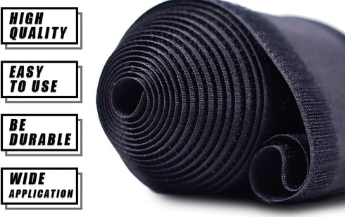 2 Pcs Black Floor Cord Cover for Office Carpet Wire Management, Under Desk Cable Grip Strip (3.9 Width X 10 Length)