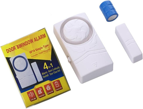 Wireless Home Security Burglar Alarm, Magnetic Sensor Door Window Alarm, Super Loud 110dB, Pack of 4