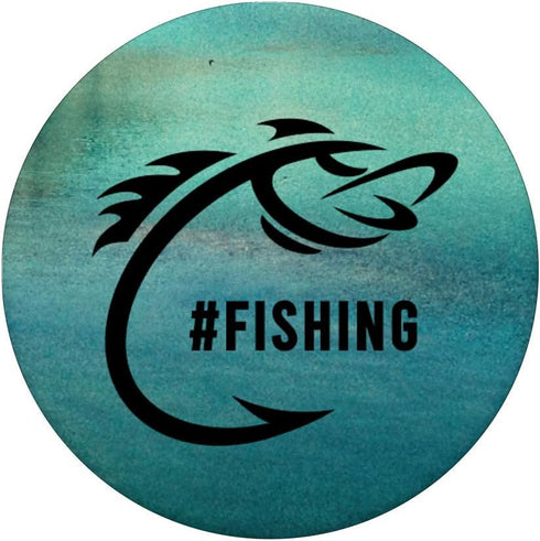 Cool Fish Fisherman Fishing Hook Outdoors Illustrated Design PopSockets PopGrip Swappable