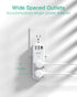 Mifaso 6 3 1800 3-Sided Outlet Extender with Rotating Plug, Surge Protector AC Multi Plug Wall Outlets and USB Ports