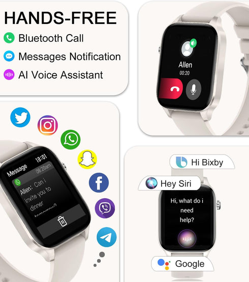Smart Watch for Women, 1.85 Touch Screen Fitness Tracker with Bluetooth Call, Sleep Monitor, 20 Sport Modes