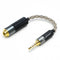 GUCraftsman 3.5mm Stereo Male to 4.4mm Balanced Female Portable Headphone Adapter Cable, 6N Single Crystal Silver for