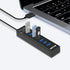 IVETTO 7-Port 3.0 3.3ft USB Hub, Data USB Hub Splitter with Long Cable for Laptop, PC, MacBook, Mac Pro, Mac mini