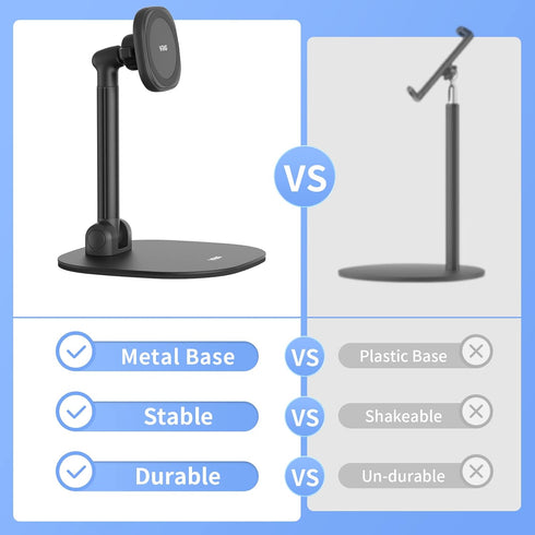 VRIG Magnetic Desk Phone Stand for Office/Home, 360° Rotation Phone Holder with Magnetic Ring for iPhone 14/13/12/11