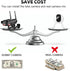 BNT Dummy Indoor/Outdoor(2Pack, Solar Powered Fake Security Camera, Bullet Security Camera Simulated Surveillance