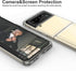 Slim Hard Rugged TPU Edge Case Cover for Galaxy Z Flip 3 with Clear Card Slot, Z POP