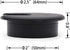 12 Pack 2 Inch Black Desk Grommet Kit, Plastic Cover for Office Wire Cable Hole Organizer