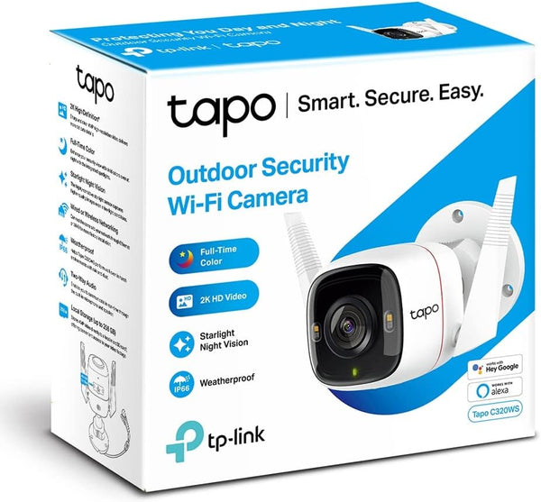 Tapo TP-Link 2K QHD Outdoor Wired Security Camera, Starlight Sensor for Color Night Vision, Works with Alexa & Google