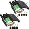 2PCS Male VGA Solderless Quick Connector, 16mm Thinner 3+9 DB15 Serial Plug to 15-pin Port