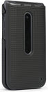 Nakedcellphone Case for LG Classic Flip, Black Protective Snap-On Hard Shell Cover with Grid Texture for LG Classic