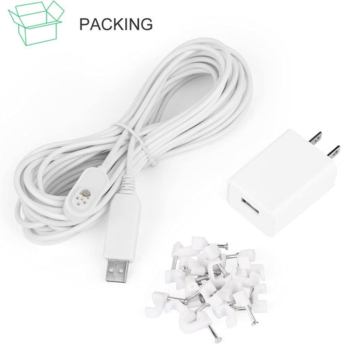 30FT Outdoor Magnetic Charging Cable for Arlo Pro 3, Pro 4, Pro 5S, Ultra, Ultra 2 - Continuous Power for Your Security