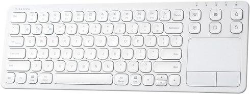 SANWA Multi Device Bluetooth Keyboard with Touchpad, Rechargeable Keypad for Laptop, Desktop, iPad/iPhone, Compatible